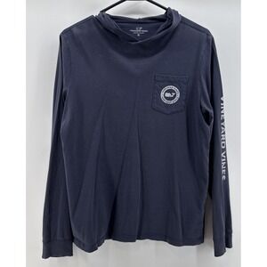 Vineyard Vines Long Sleeve Hooded T-Shirt Youth XLWhale Double Sided Screenprint
